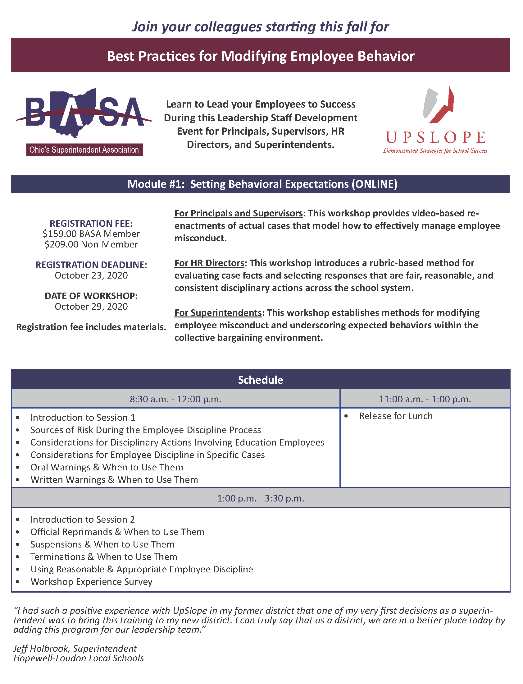 Best Practices for Modifying Employee Behavior @ BASA