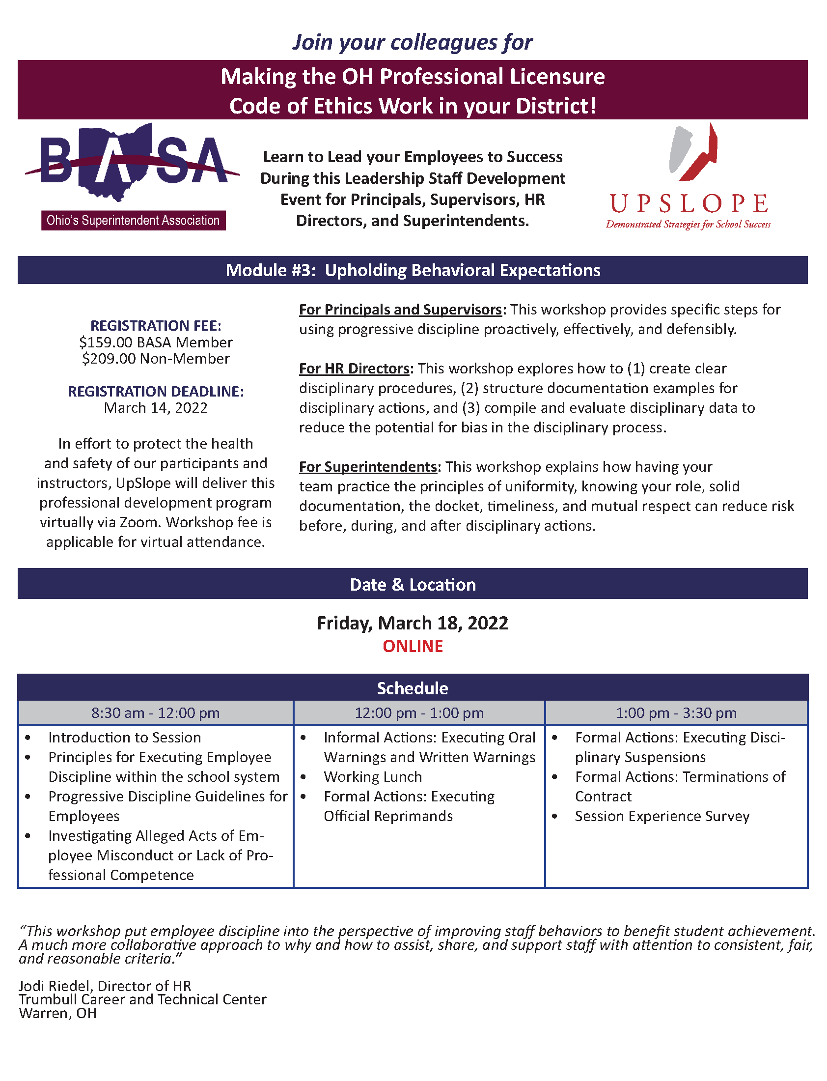 Best Practices for Modifying Employee Behavior@BASA